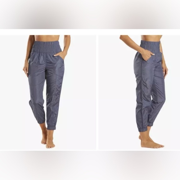 Free People Movement Women M Purple The Way Home High Rise Nylon Jogger Pant(b5 - Picture 1 of 11